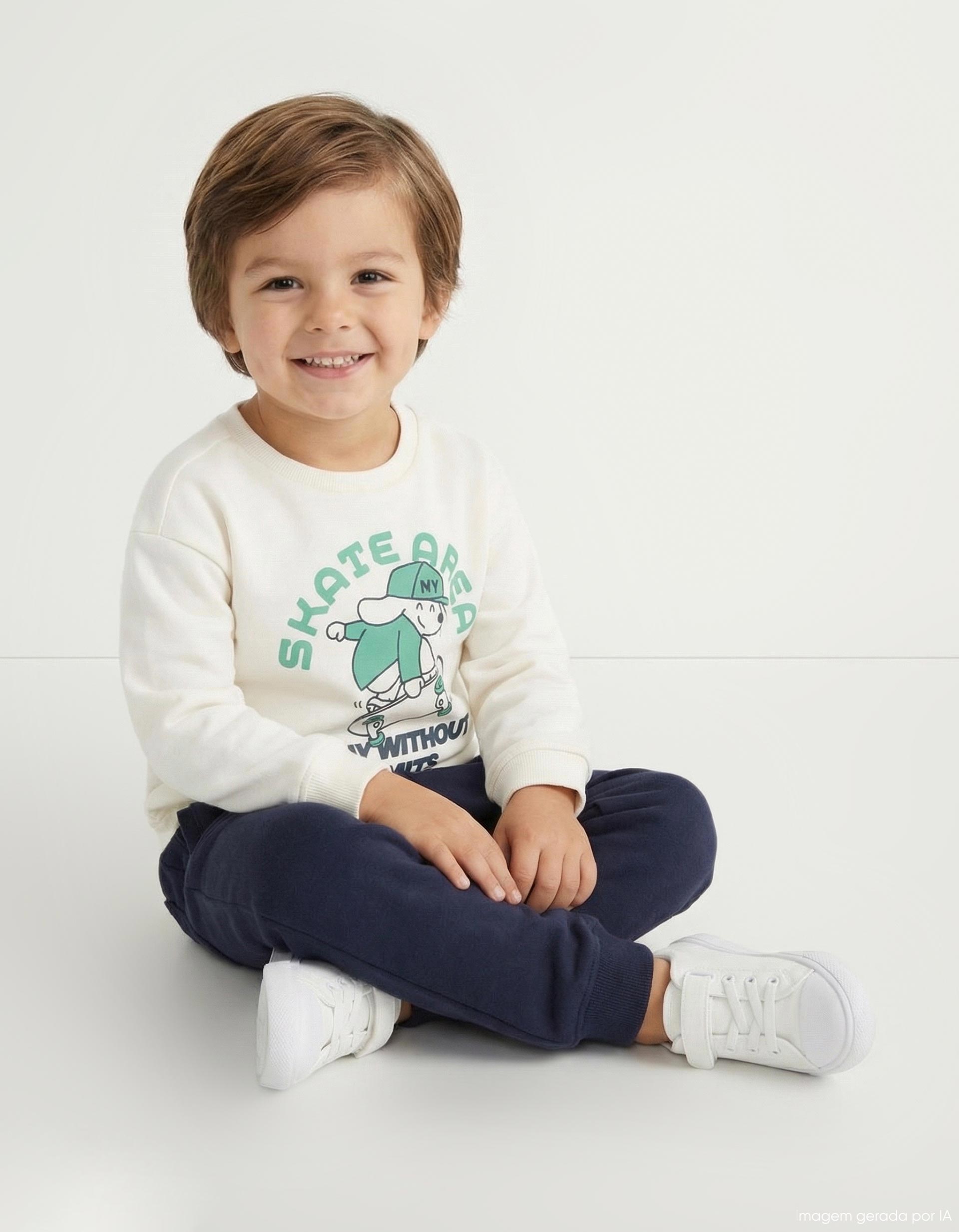Conjunto de Jogging, Menino, Branco
