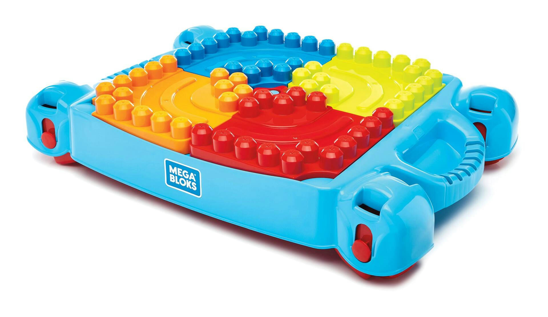 Mega Bloks First Builders Build 'N Learn Activity Table & Building Block Set, Ages 1+