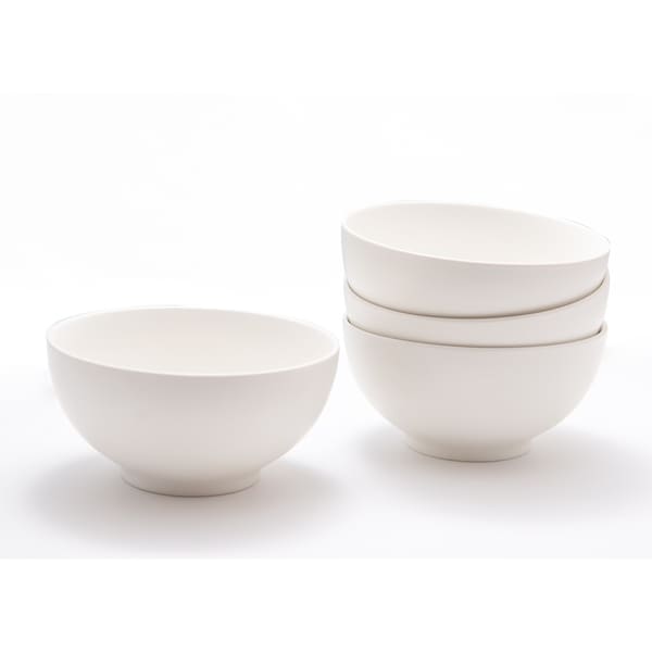 Red Vanilla Saffire White Cereal / Pasta Bowl Set / 4 - N/A