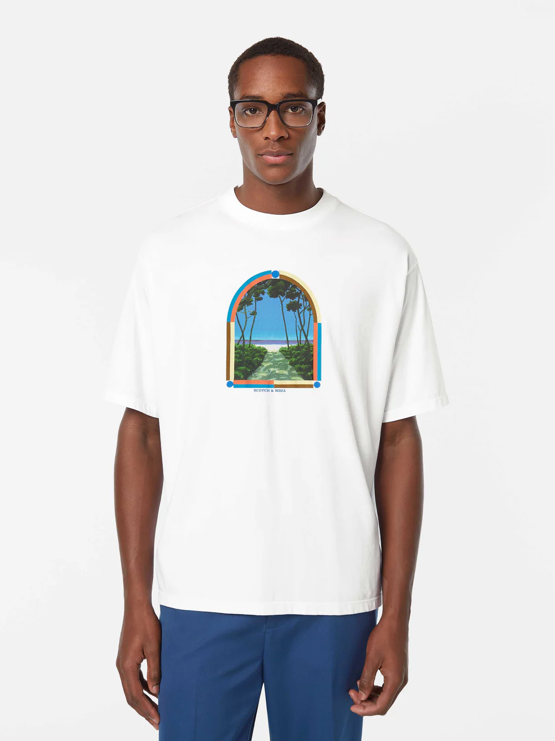 Loose Fit Printed Artwork T-Shirt