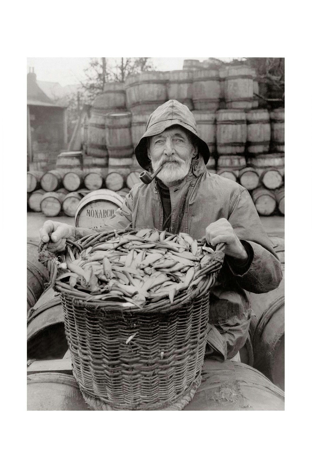 PECHE - Photo ancienne noir et blanc pêche n°81 alu 40x60cm