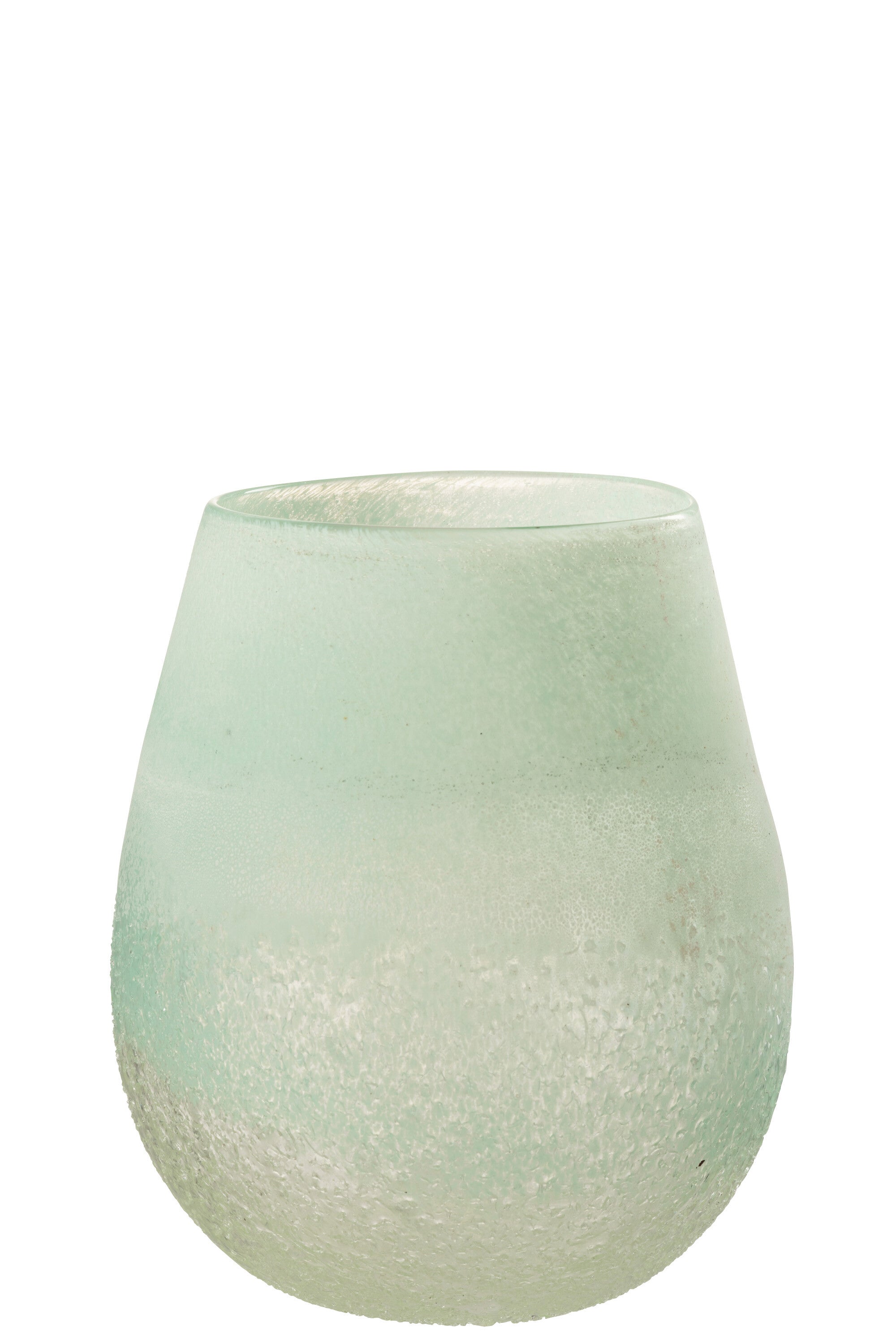J-Line windlicht Scavo - glas - aqua - large