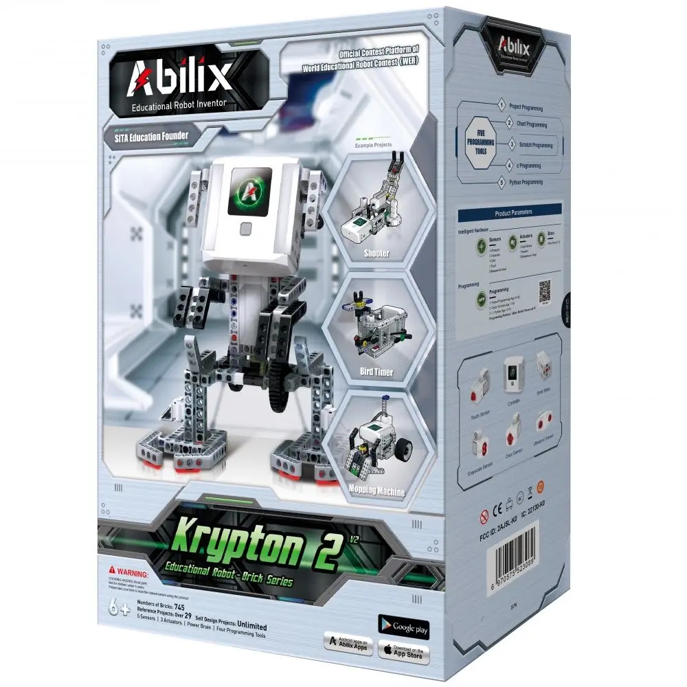 Robot Edukacyjny klocki 745 el. Abilix Krypton 2 V2 + kurs programowania