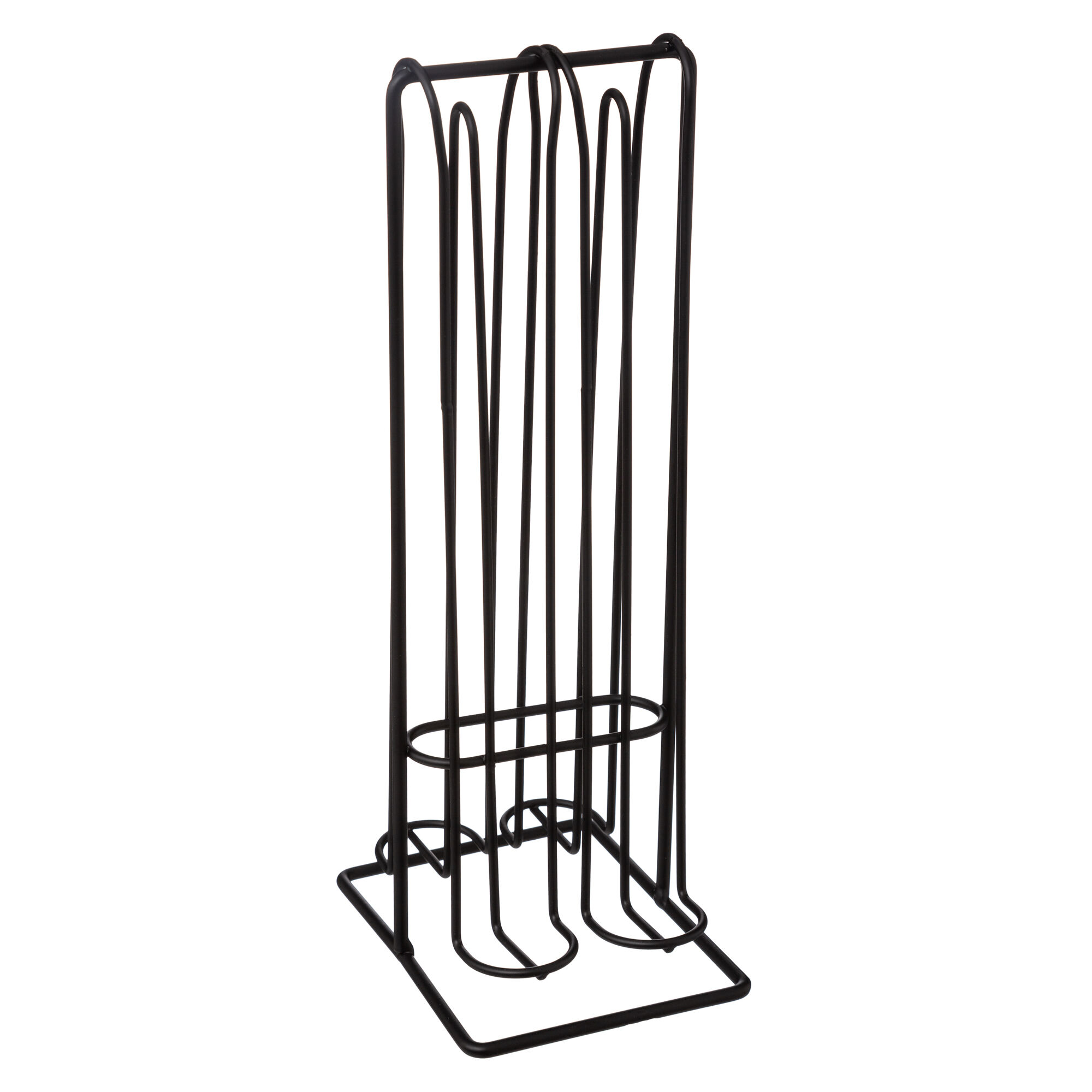 Suporte preto de metal para 32 cápsulas de café