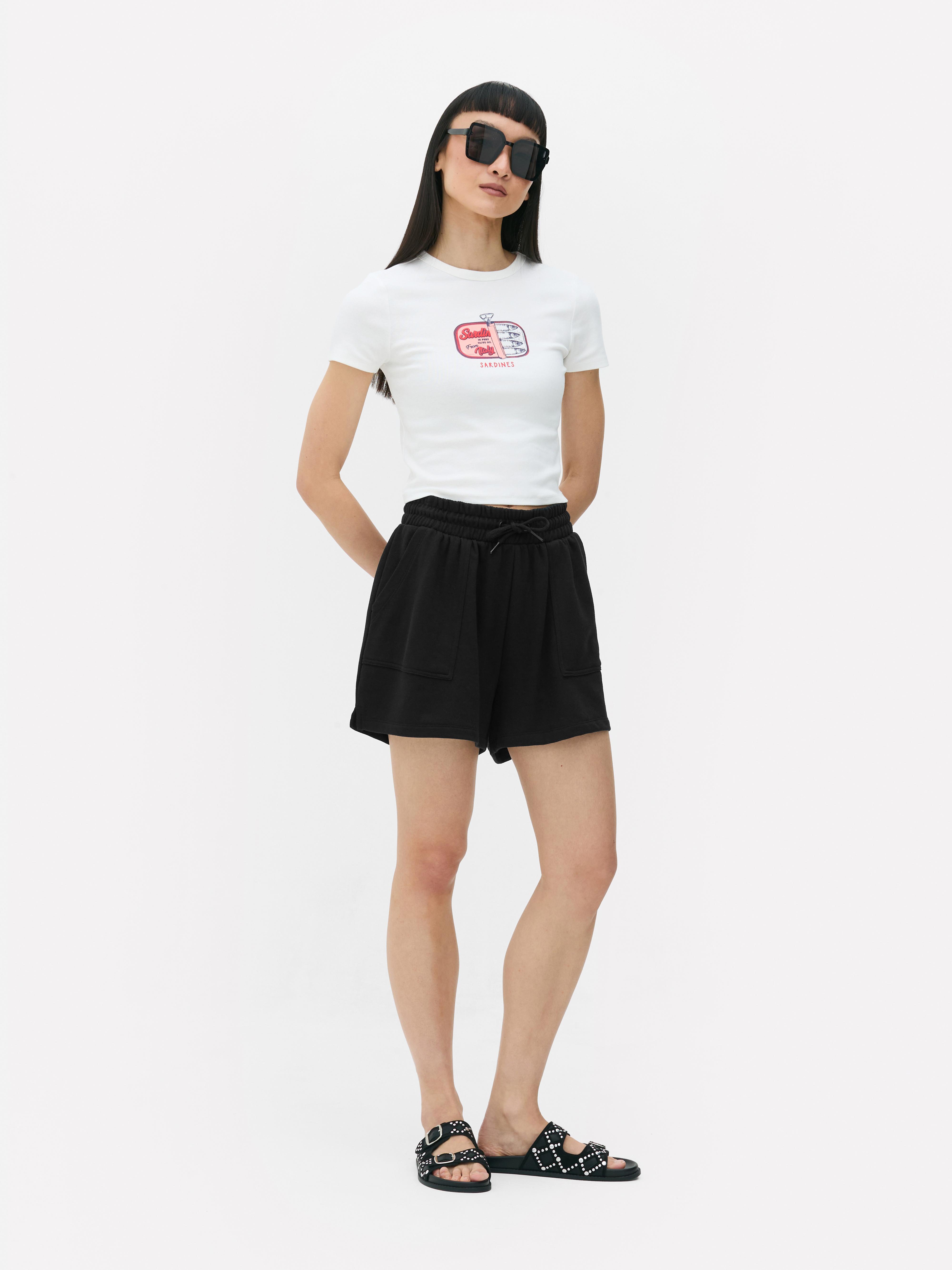 Drawstring Jersey Shorts