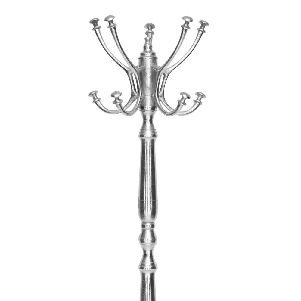 Baccarat Loft 10-hook 67-inch Solid Aluminum Coat And Hat Rack
