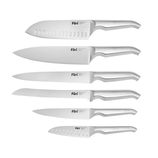Furi Pro Radial 7pc Knife Block Set Flint Terrazzo 7 Piece