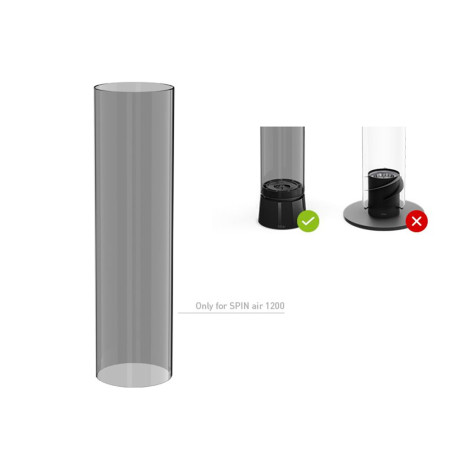 Cylindre en verre teinté en noir pour SPIN X et SPIN air 1200 - Höfats