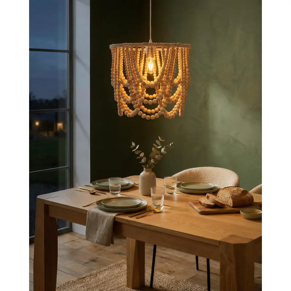 VERUGAL - Kroonluchter - Lichtbruin - Rubberhout