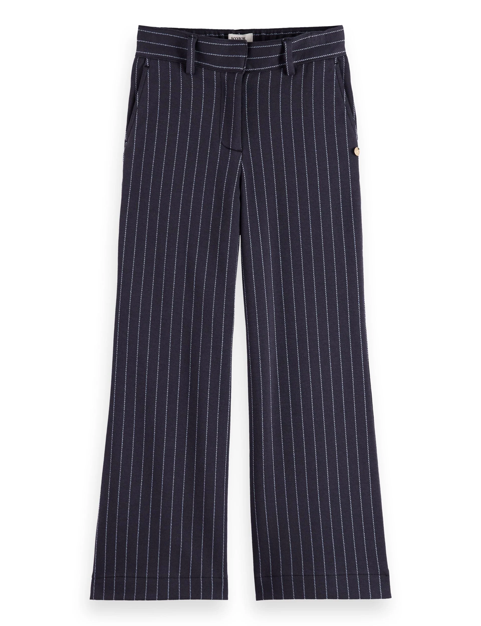 Girls' Wide-leg pinstripe pants