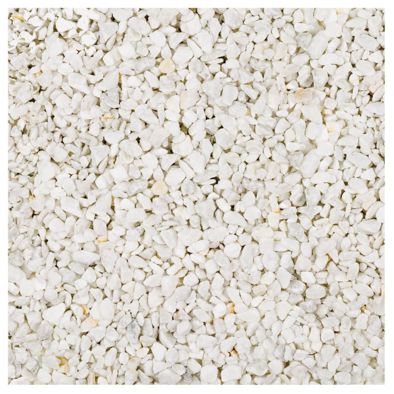 Palette 56 sacs Gravier Carrara concassé en marbre blanc 8 -12 mm 20 kg COBO GARDEN