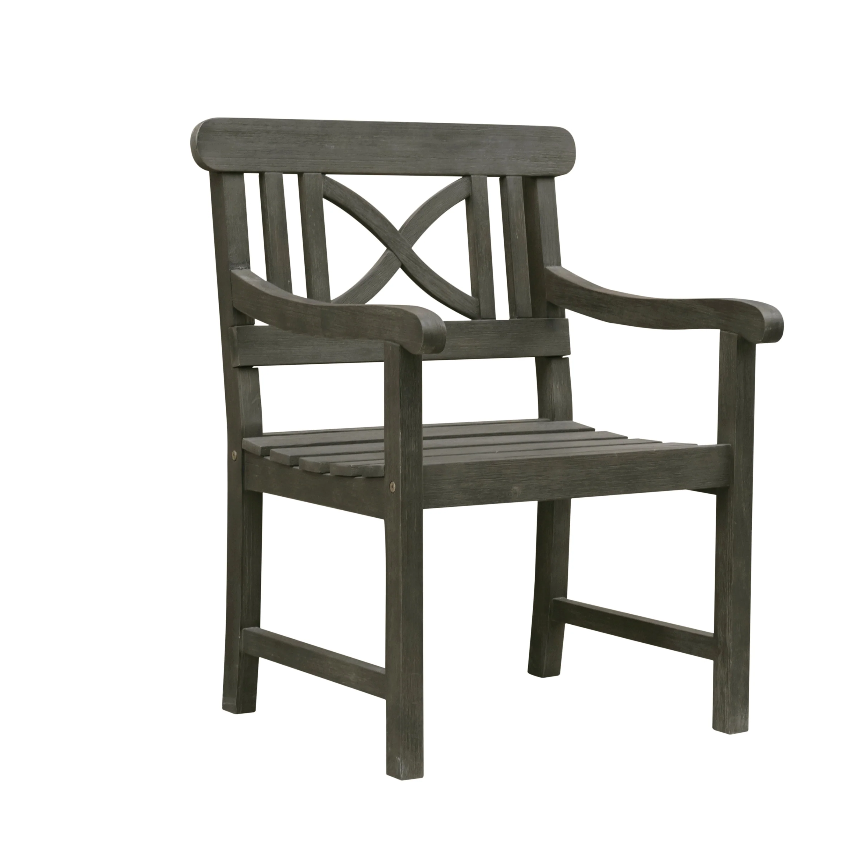 Stefanos 5-Piece Grey-washed Farmhouse Wood Patio Dining Set
