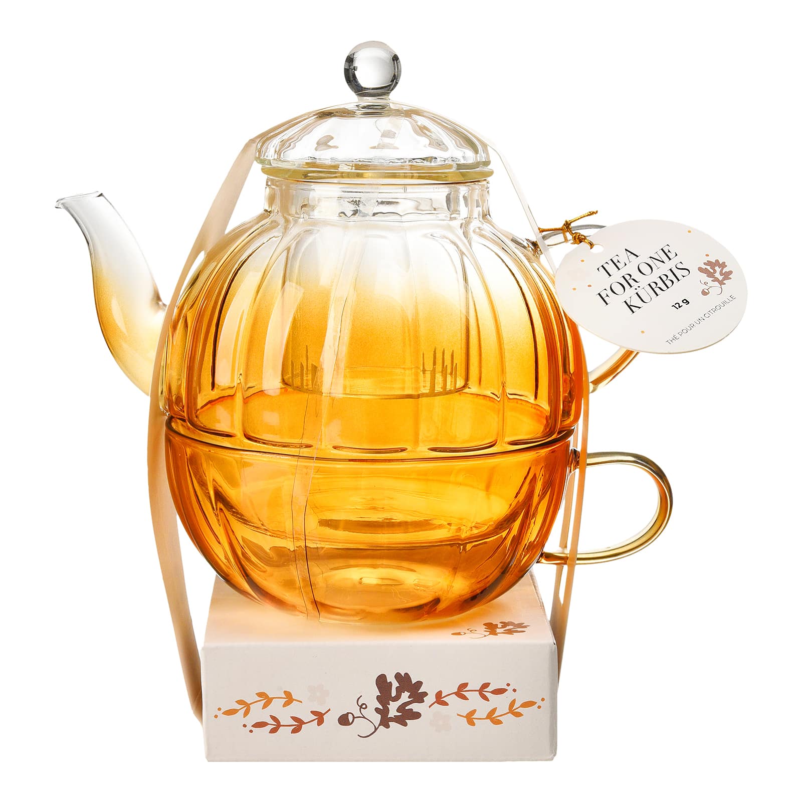 Geschenk-Set Teekanne Kürbis Klar, 4 -tlg., 12 g