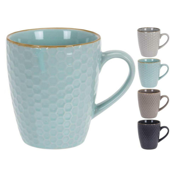 Zestaw 4 kubków ceramicznych 230 ml Różne kolory