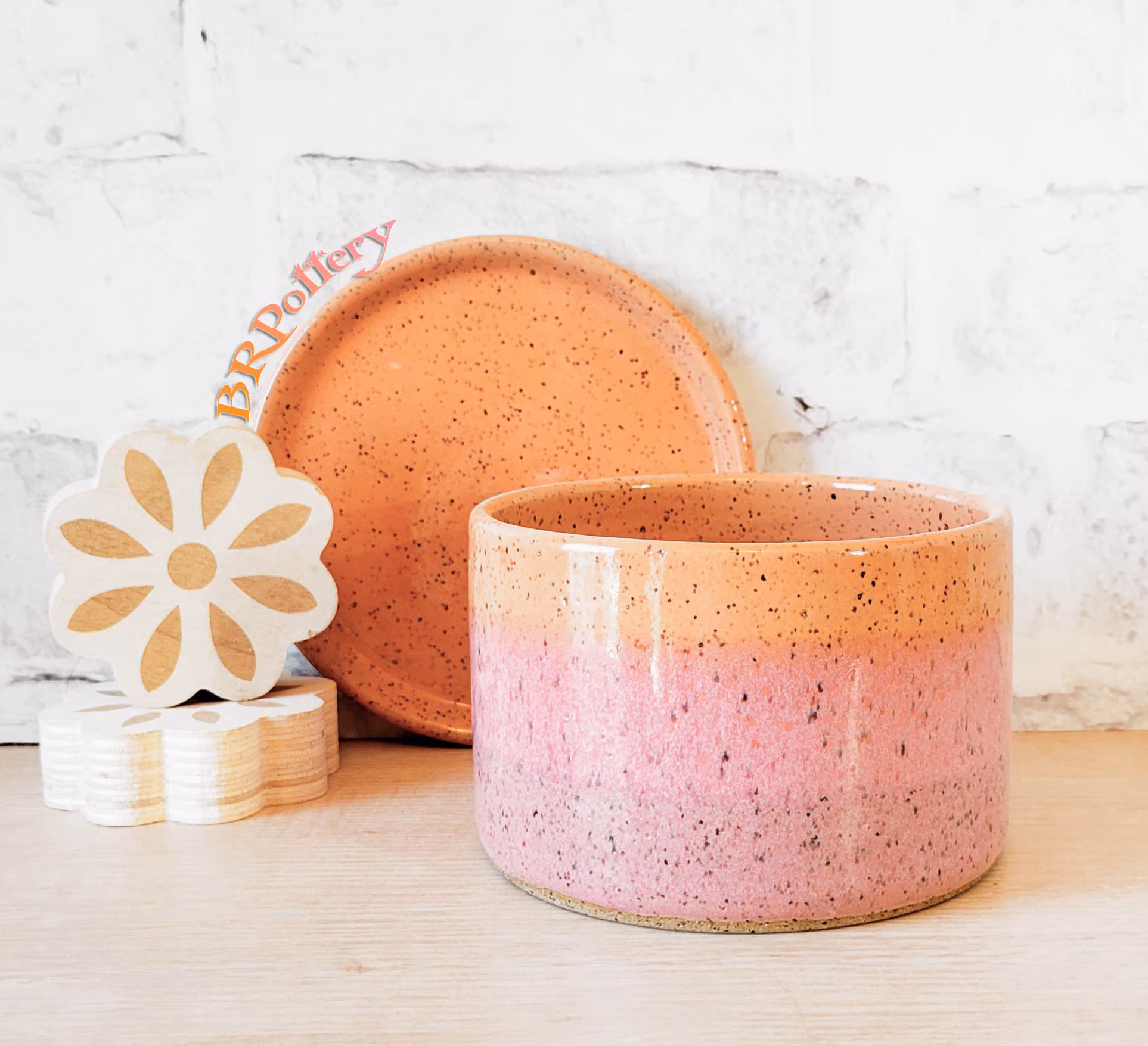Color Blend Indoor Planters - Ceramic Planter - Pottery Planter - Flower pot with drain holes - Planter with drainage - Herb Planter