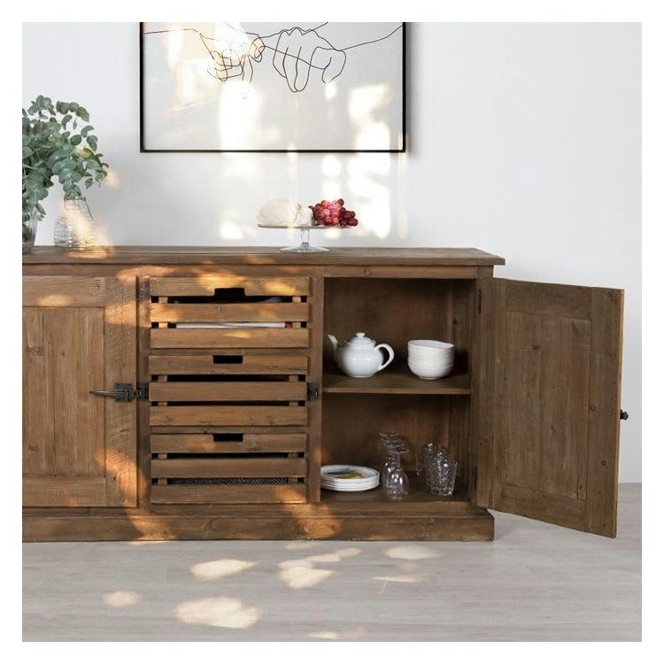 OTTAWA - Buffet en bois recyclé 2 portes et 3 tiroirs