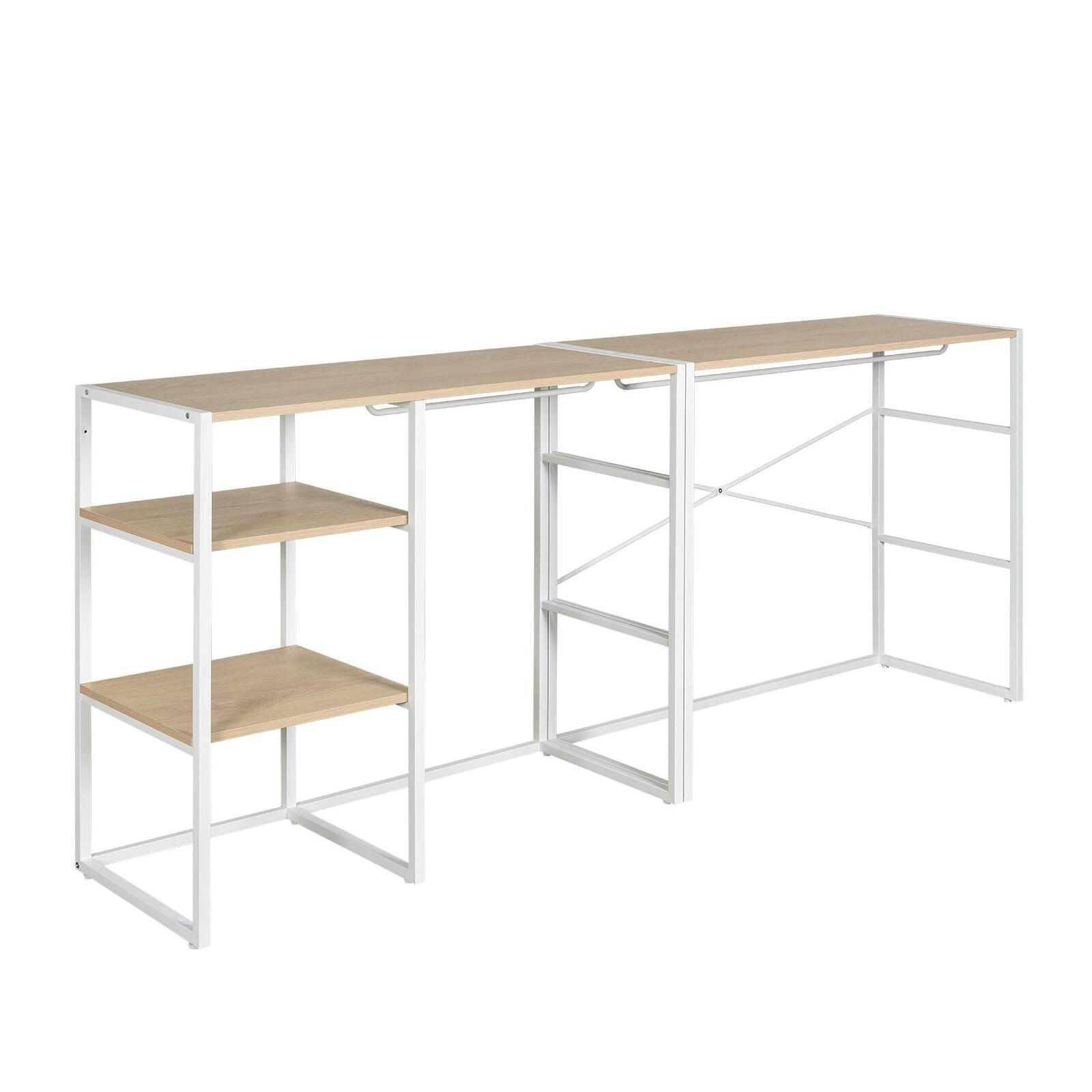 KADRA - Lot de 2 portants vêtements sous combles modulables