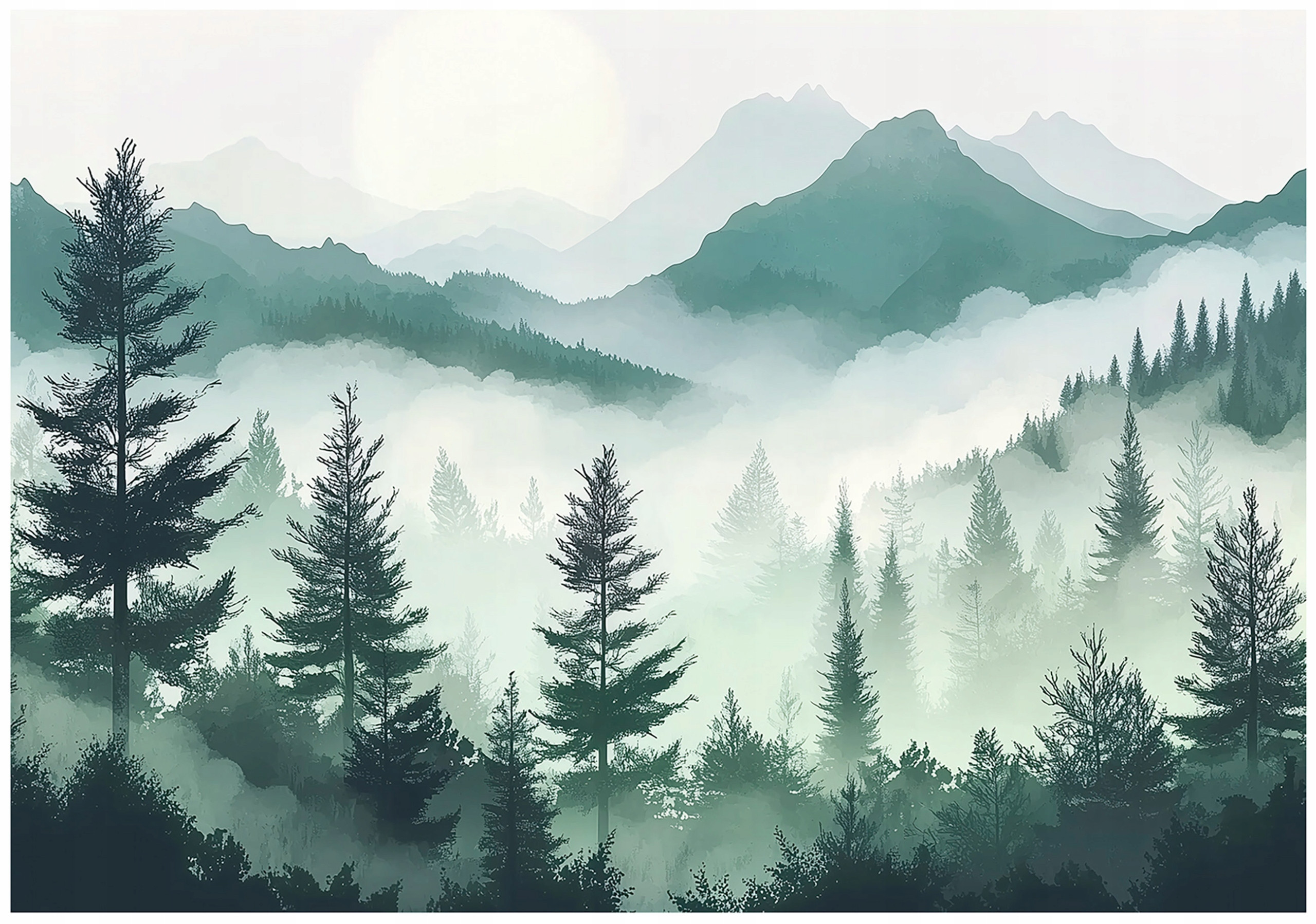Fototapeta Las Góry Pejzaż Natura Sypialnia Salon Tapeta Flizelina 250X175