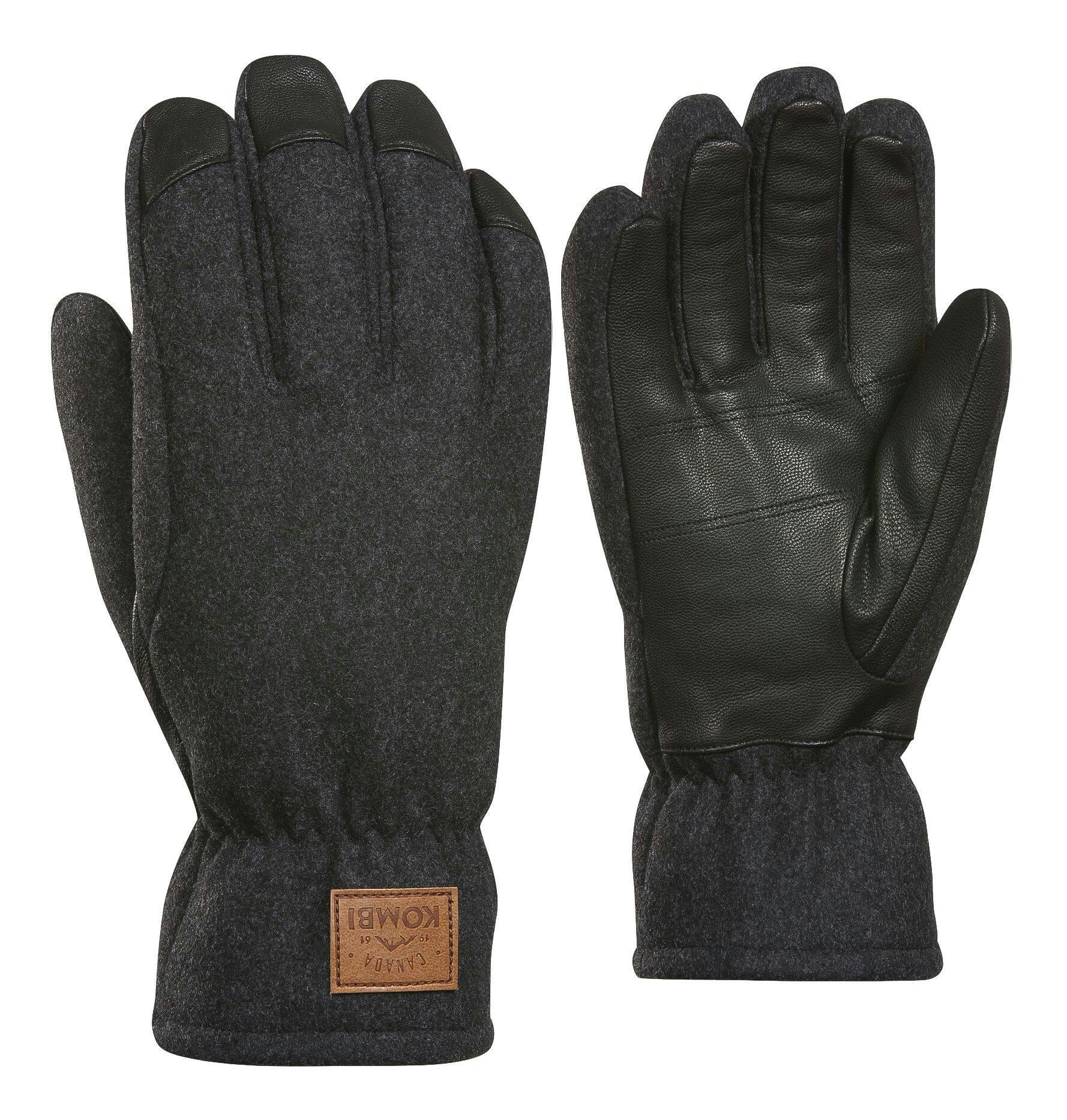 Kombi Men's Thermal Fleece Lined Casual Wool Winter Gloves Warm Water-Resistant, Assorted
