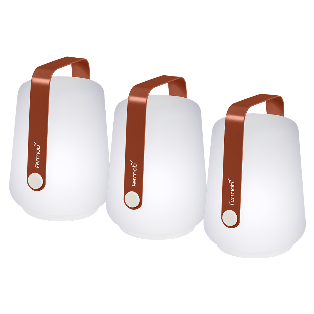 Fermob Balad outdoor tafellampjes - set van 3 - H13,5 cm - Ocre rouge