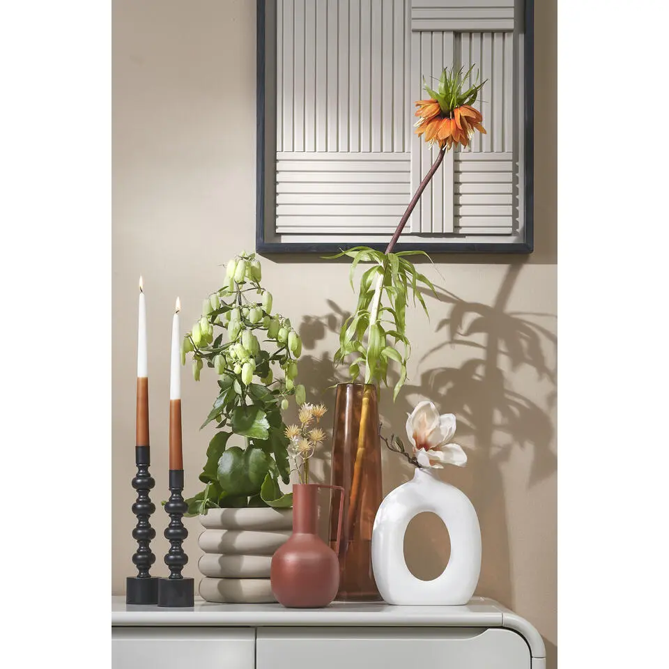 Mica Decorations Xandra Vaas - H37,5 x &Oslash;10 cm - Bruin