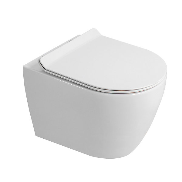 Pack WC bâti-support   WC suspendu sans bride Ceramia PixL avec abattant SoftClose   plaque (ROCEPXWT05-FR)