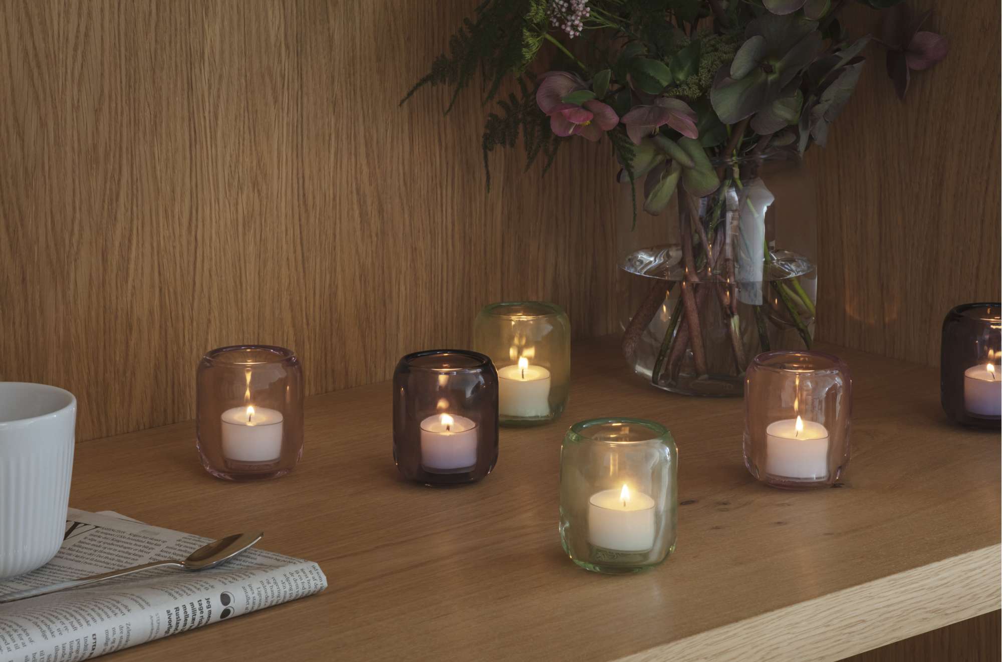 Acorn tealight holder - 2 pcs - Grape