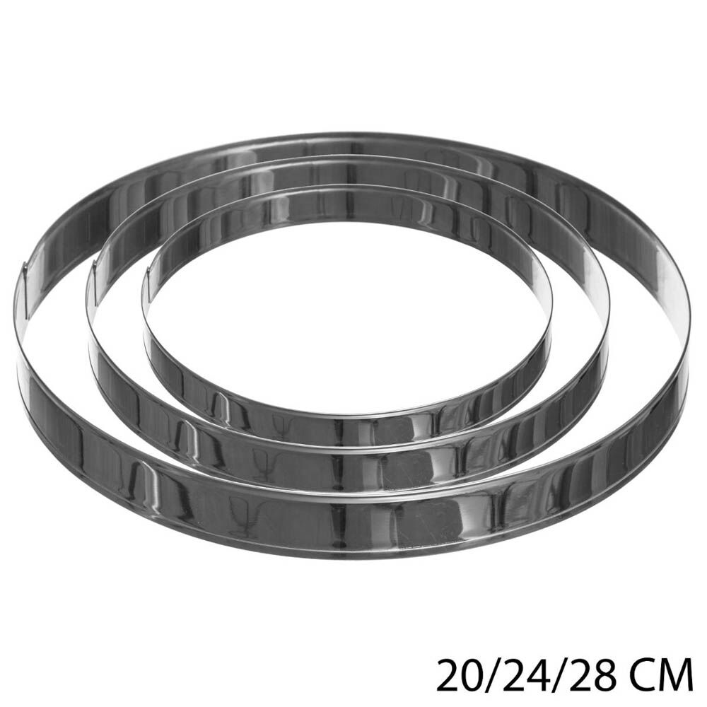 Conjunto de 3 formas circulares em inox