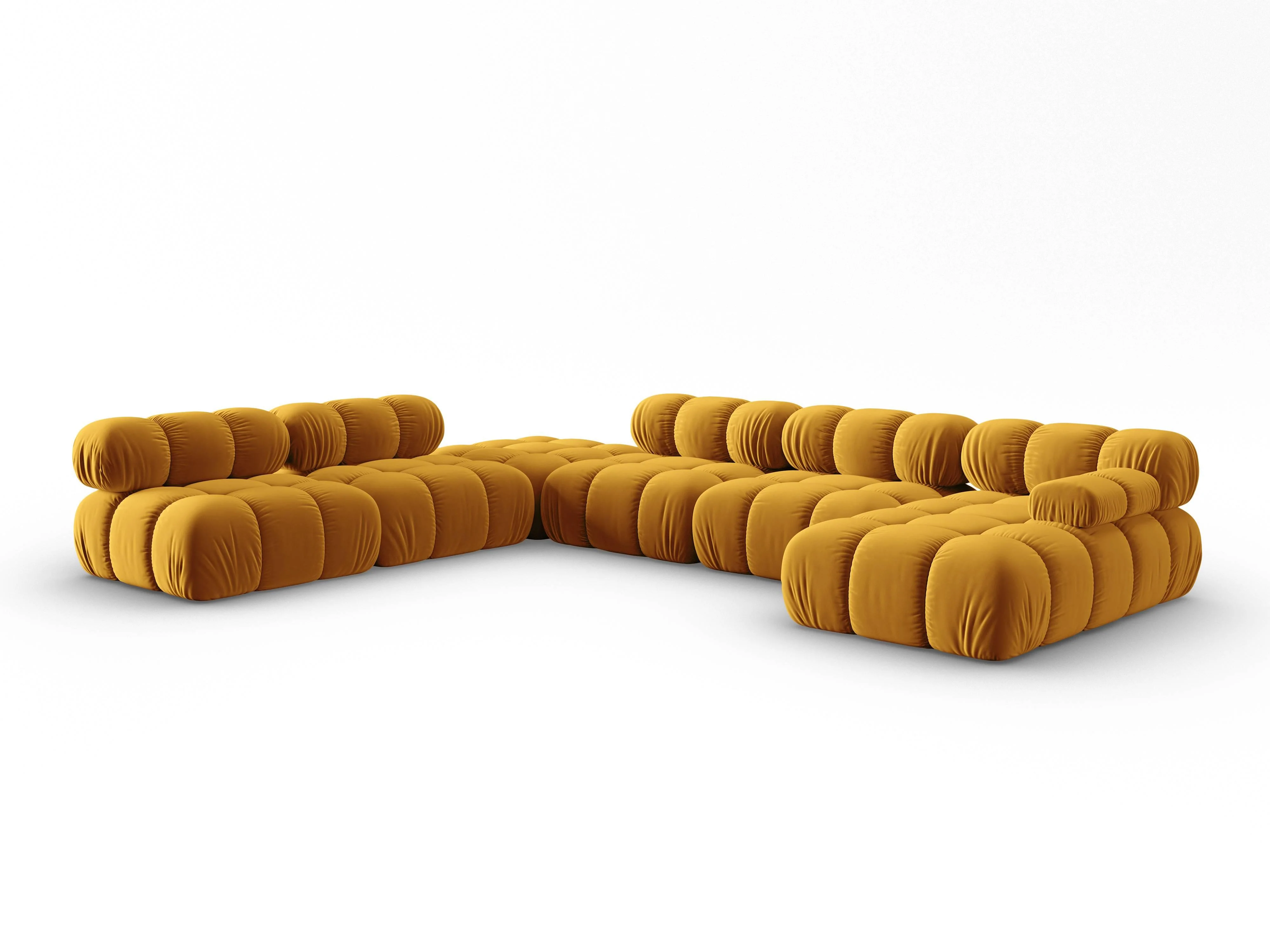 Modulaire-U-bank Tropea links velvet