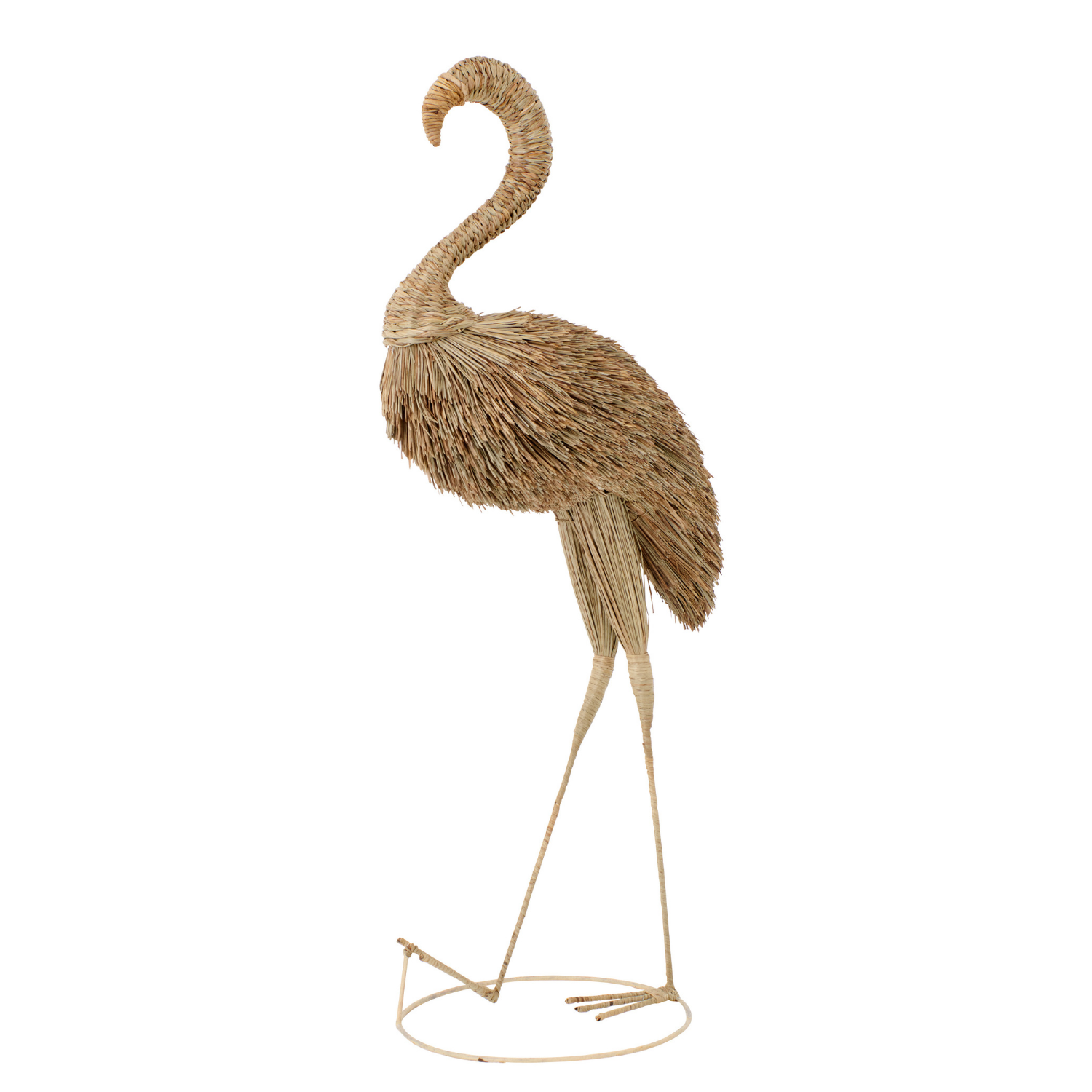 J-Line decoratie Flamingo - gras - naturel - small