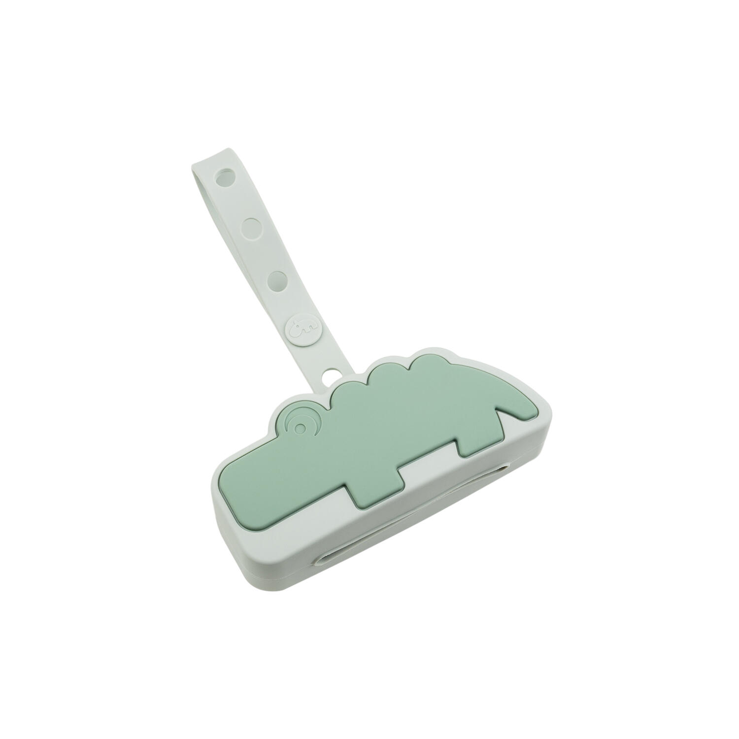 Croco silikone sutteholder, green