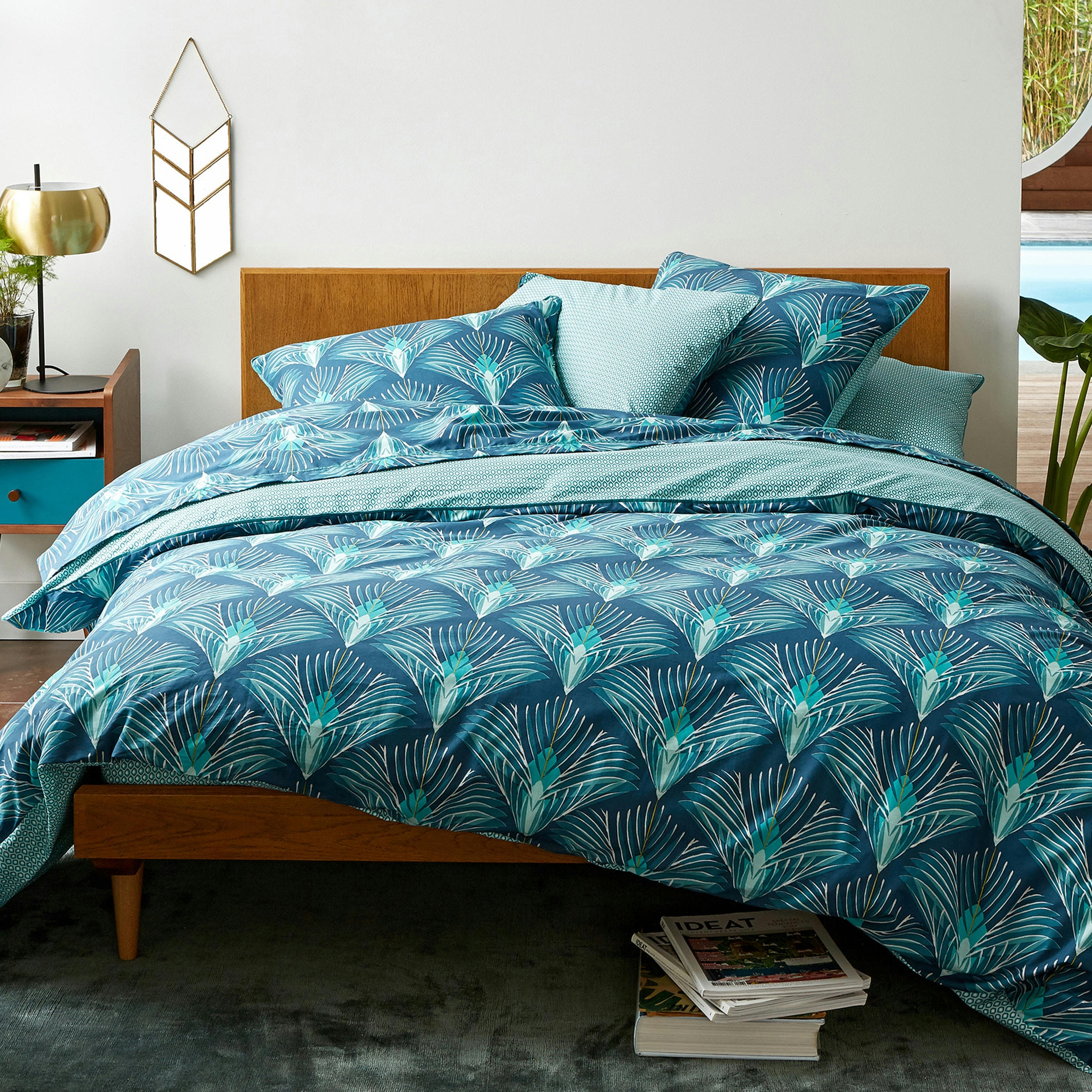 Drap plat percale de coton, Pampelune
