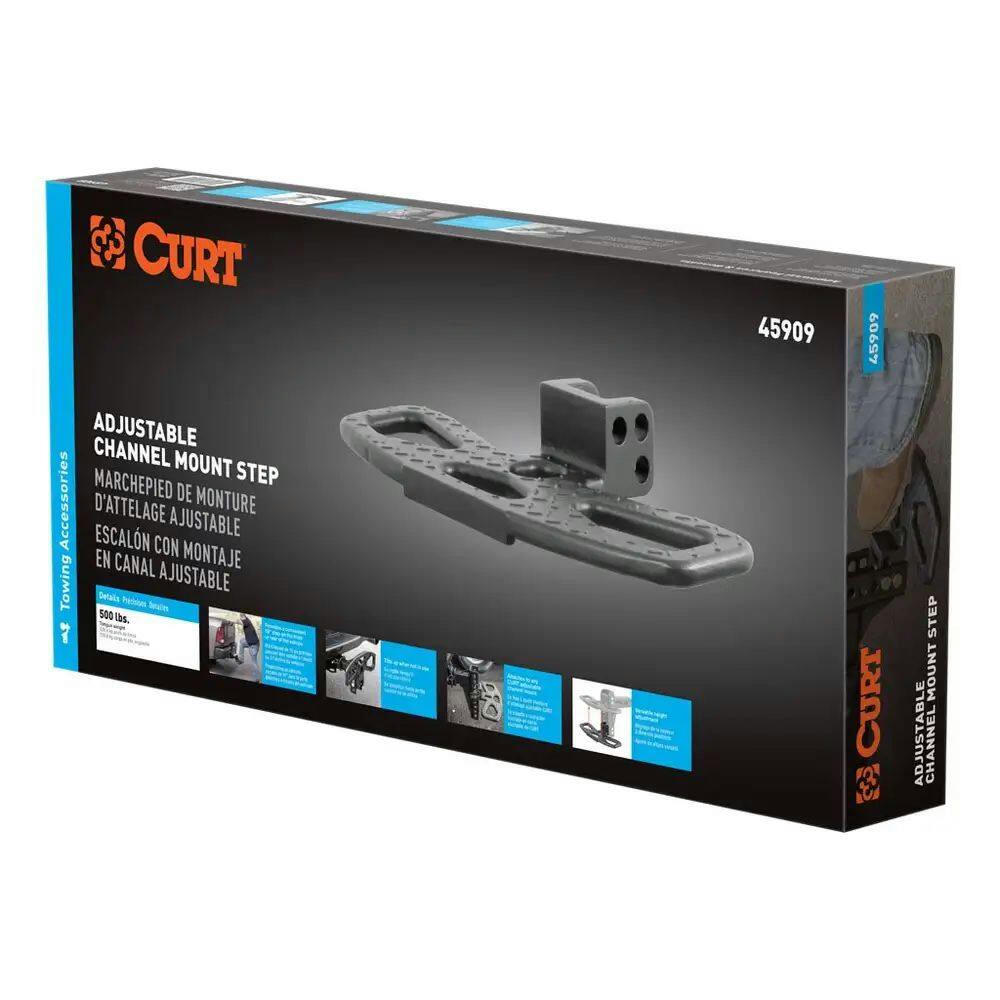 CURT Adjustable Channel Mount Hitch Step