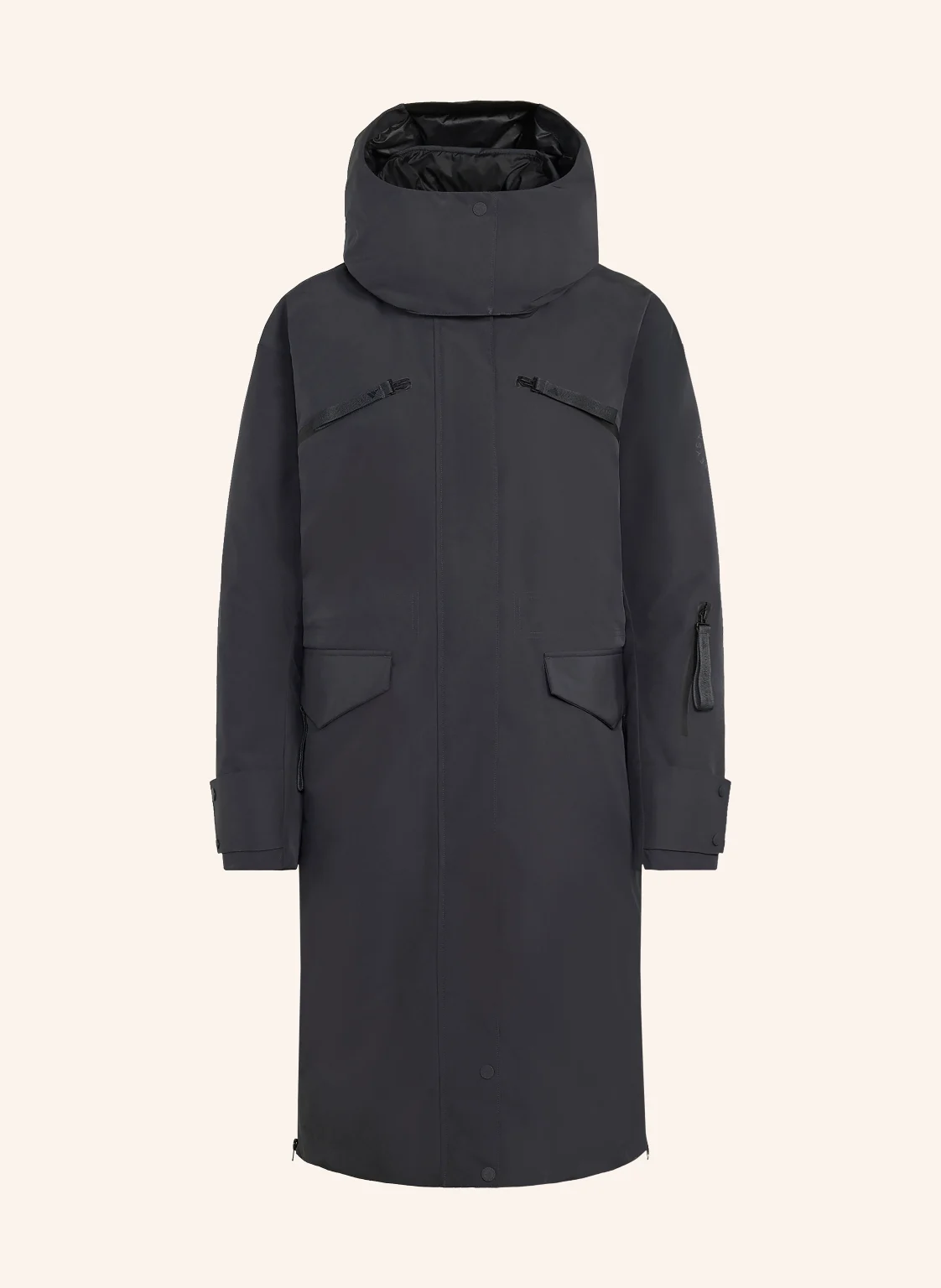 adidas by Stella McCartney Mantel ADIDAS BY STELLA MCCARTNEY LONG PADDED mit abnehmbarer Kapuze