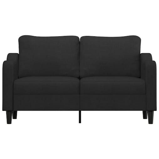 NNEVL 2-Seater Sofa Black 140 cm Fabric