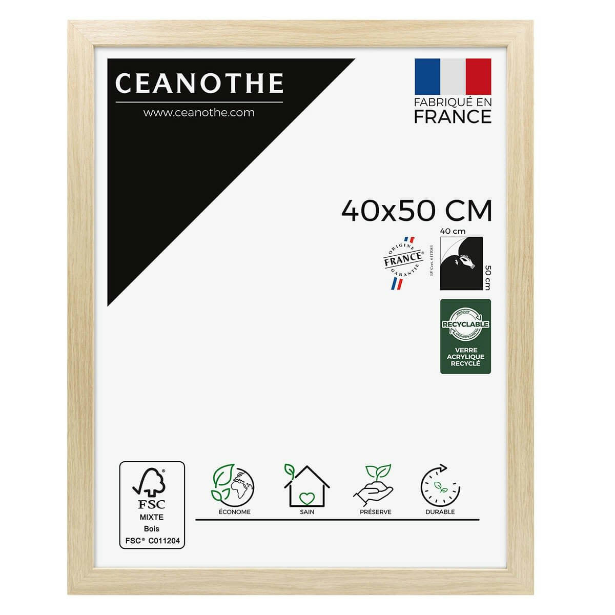 BOREALE - Cadre photo 40x50 cm bois reconstitué fsc
