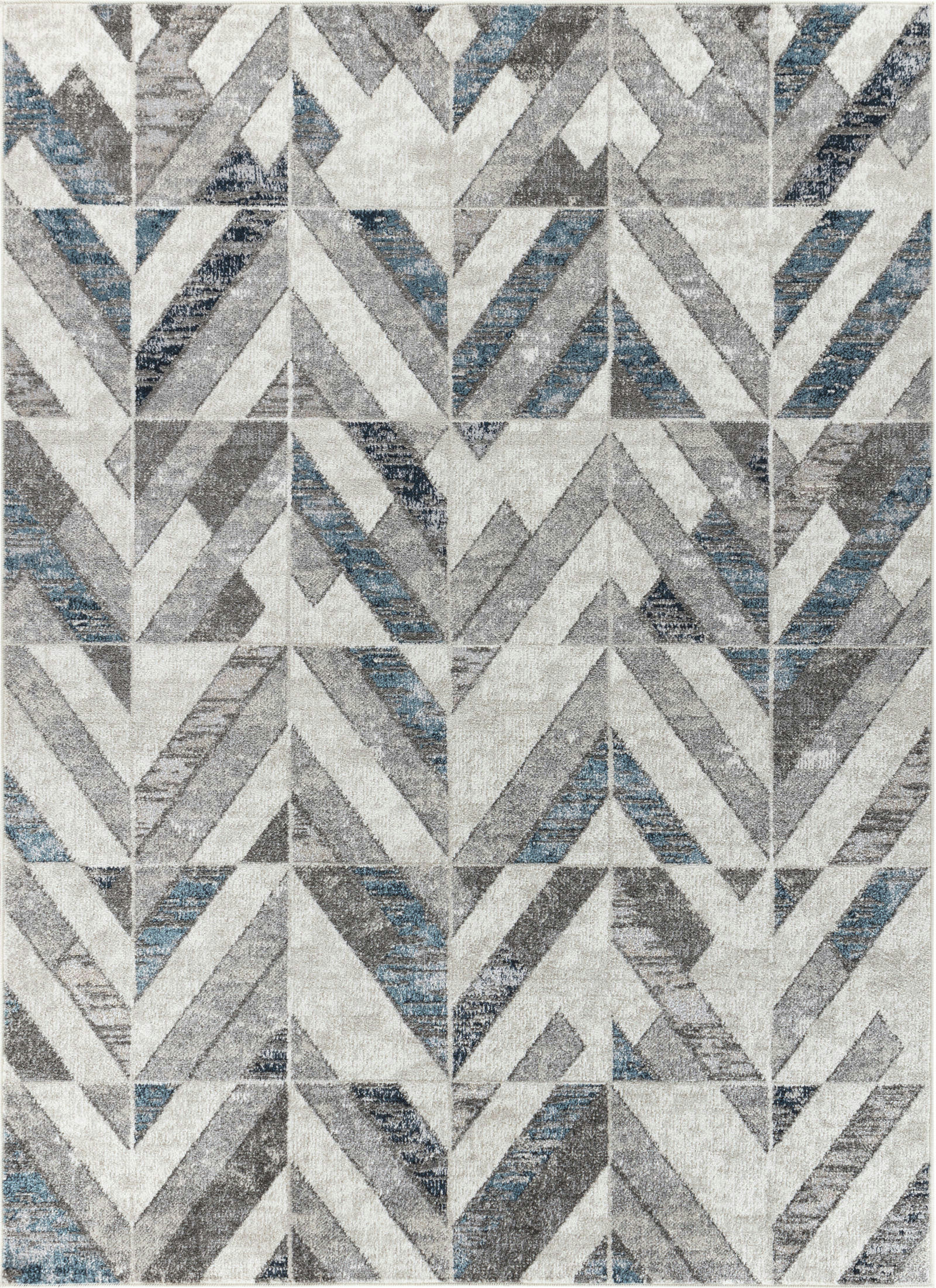 DIANA - Tapis Scandinave Industriel Bleu/Gris Clair 200x275