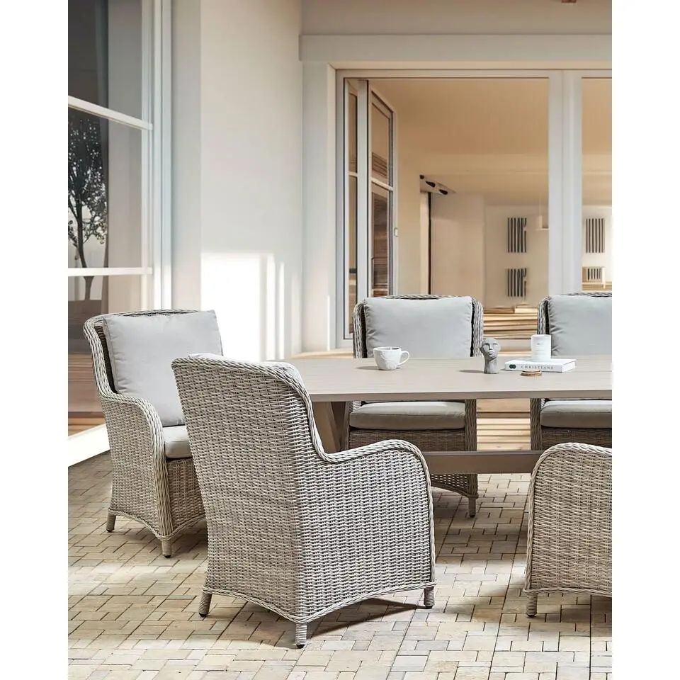 CASCAIS - Tuinstoel set van 2 - Beige - PE rotan