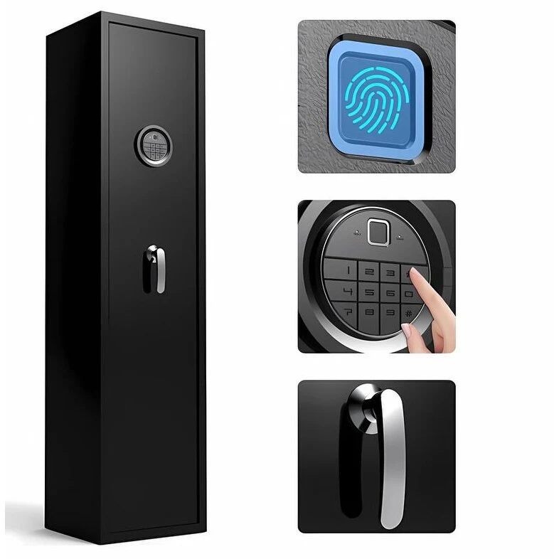 Biometric Fingerprint Rifles, Quick Access 5 Gun Cabinet for Rifles and Shotguns