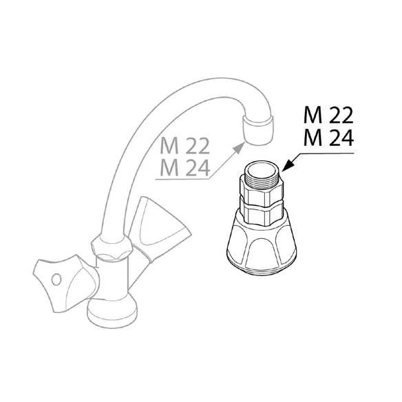 Spar-Gelenkbrause, Kunststoff, braun, M 22