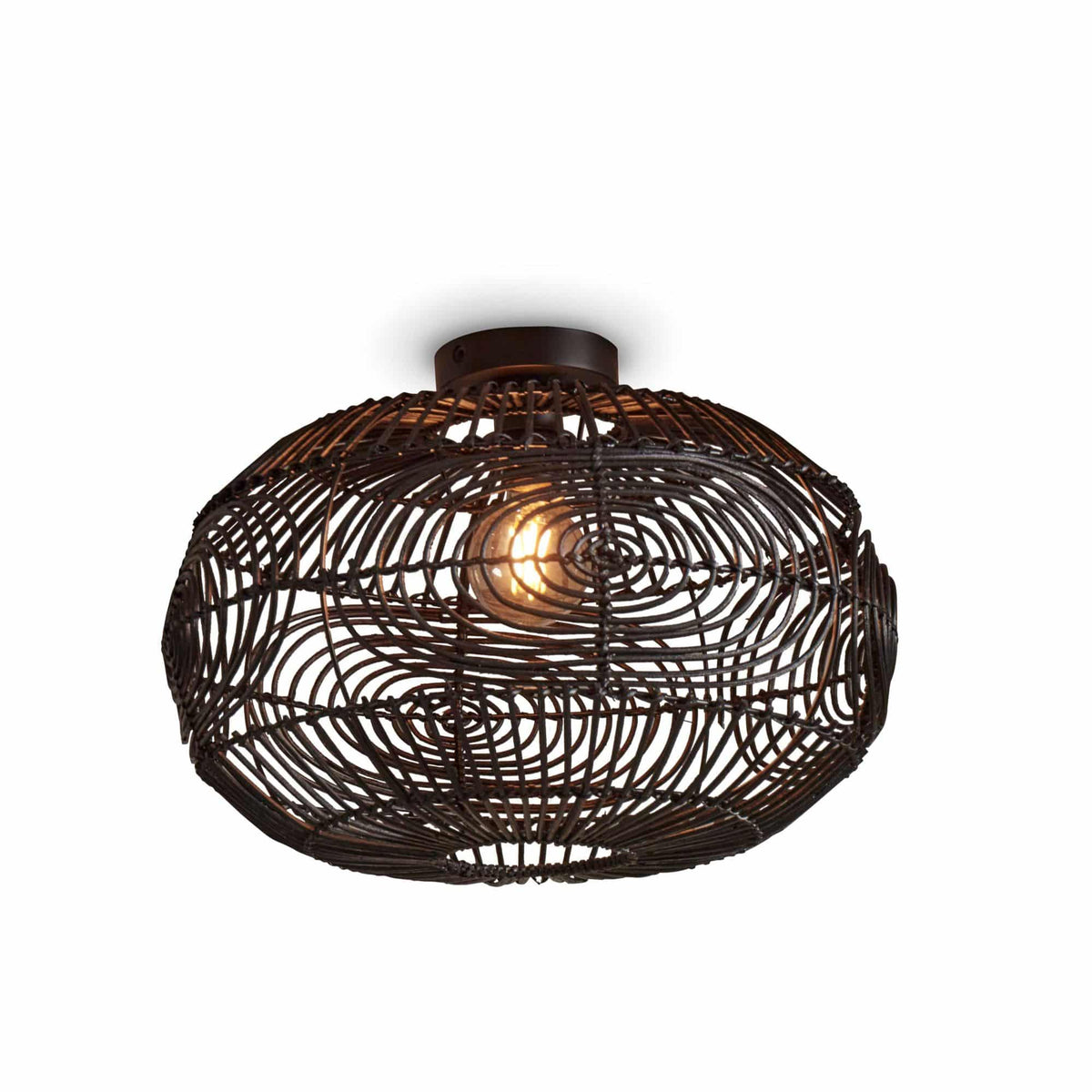 GOOD&MOJO plafonnière Madeira - zwart - Ø48cm