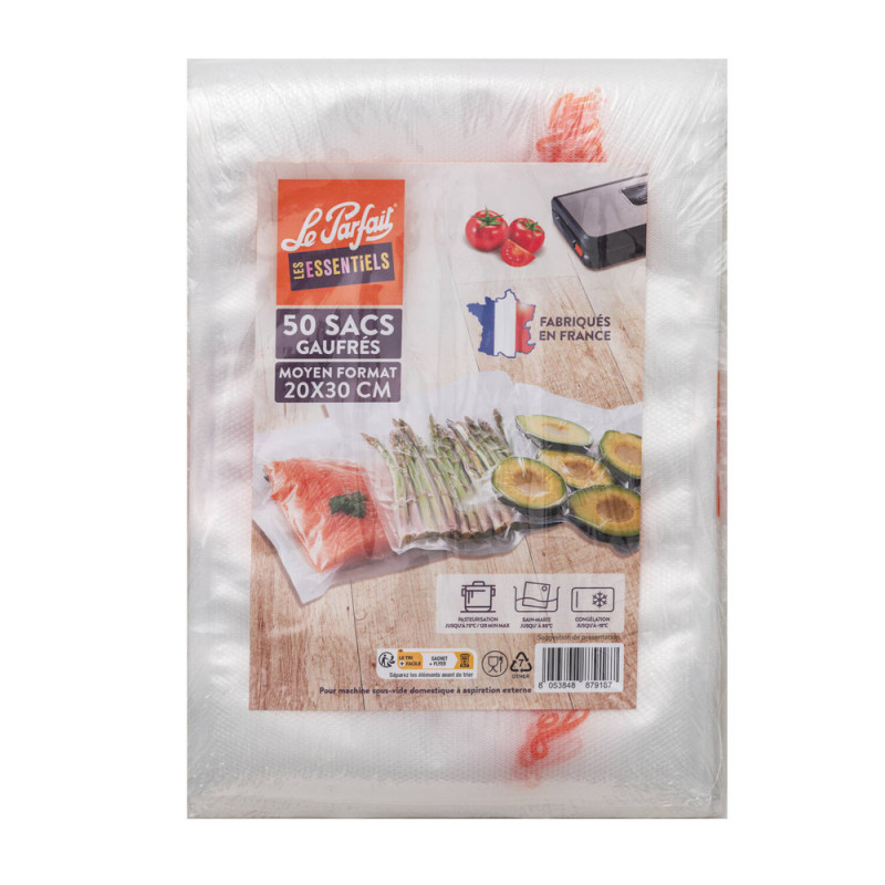 Sac de conservation sous-vide gaufré 20 x 30 cm​ 50 pièces LE PARFAIT