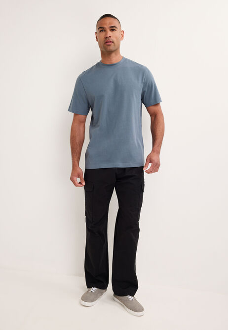 Mens Blue Premium Cotton Rich T-Shirt