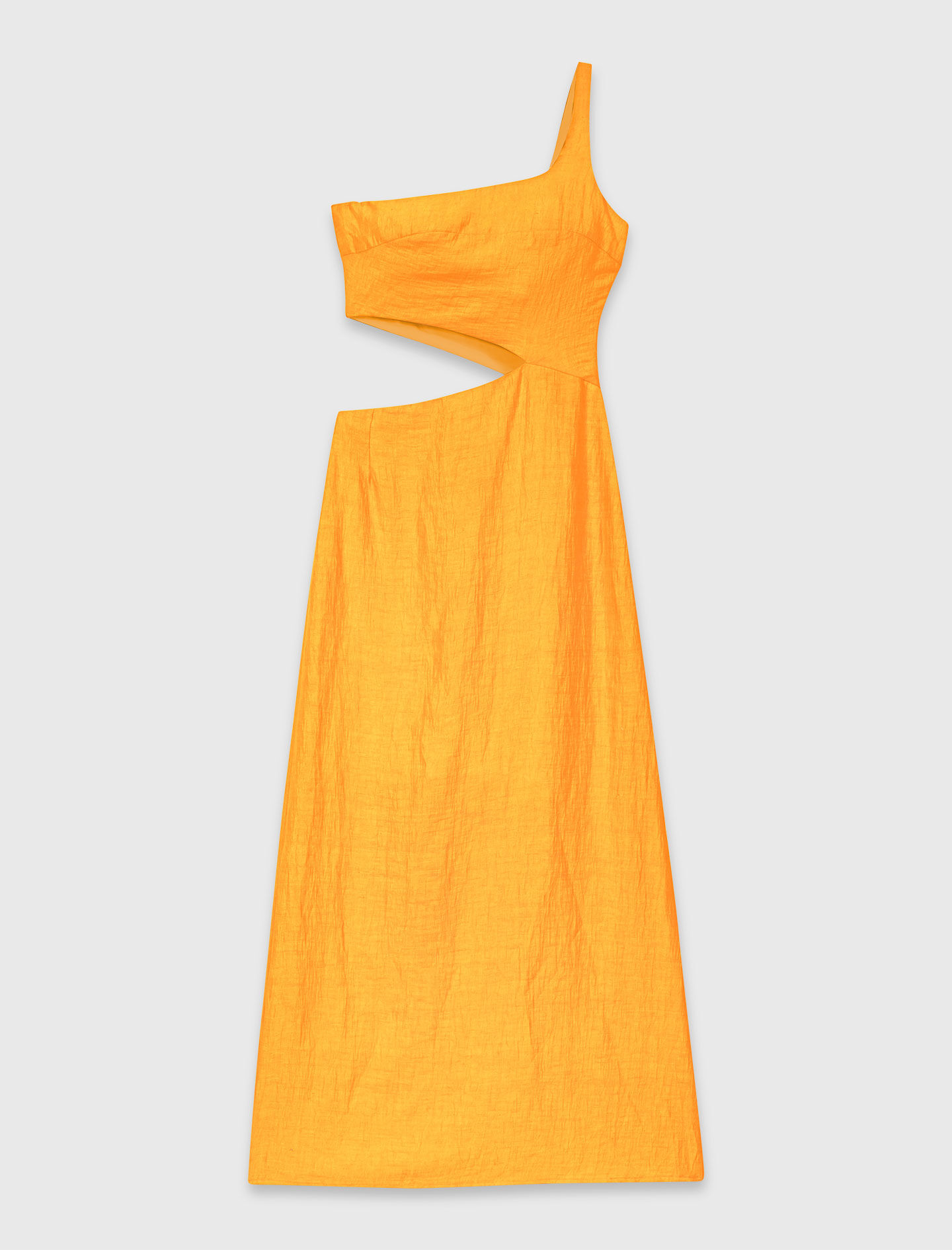 Robe asymétrique en lin mélangé