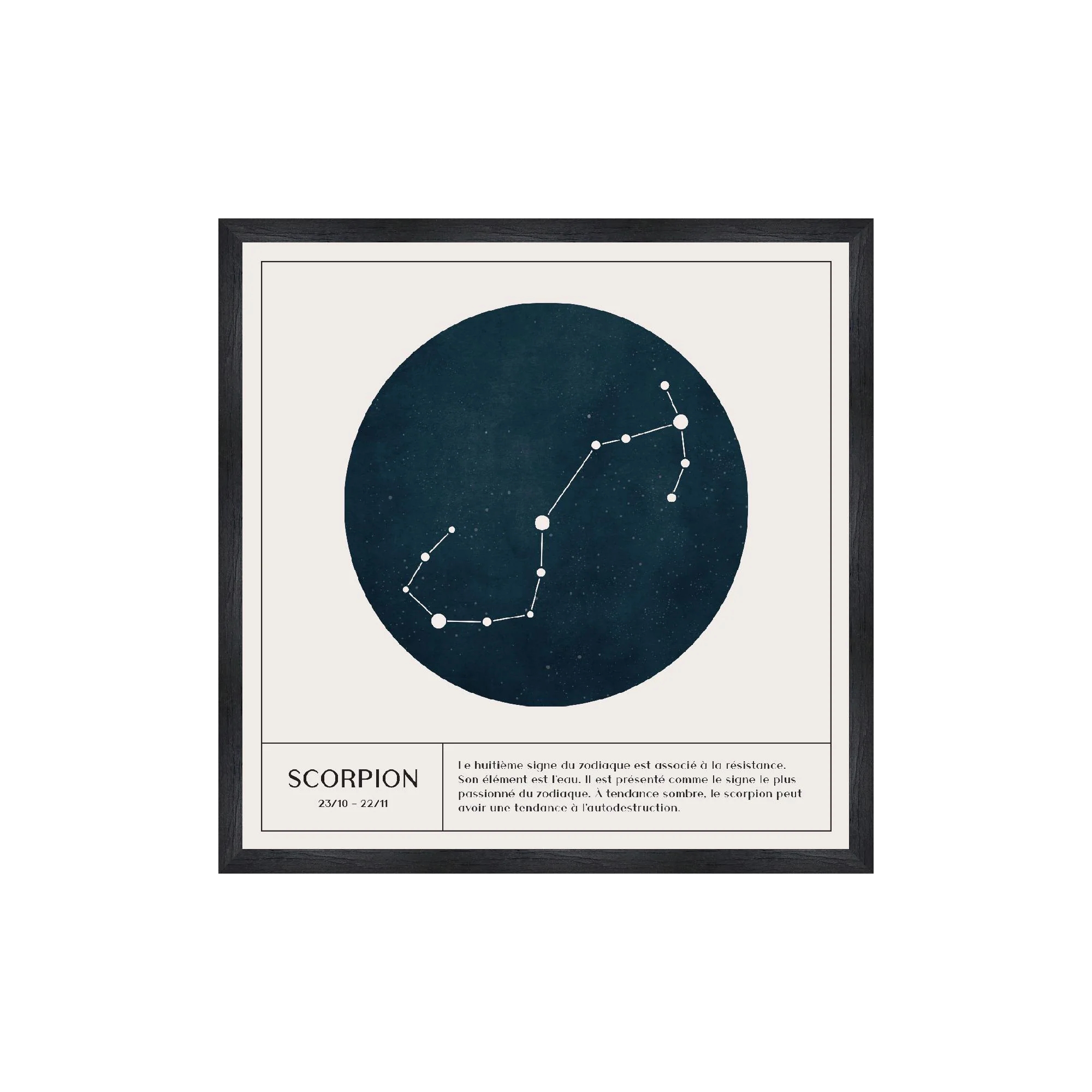 4MURS Tableau ASTRO SCORPION coloris blanc