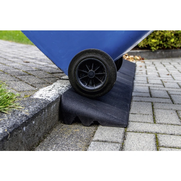 Bordsteinrampe, 2er-Set, BxHxL: 25 x 11 x 100 cm, schwarz