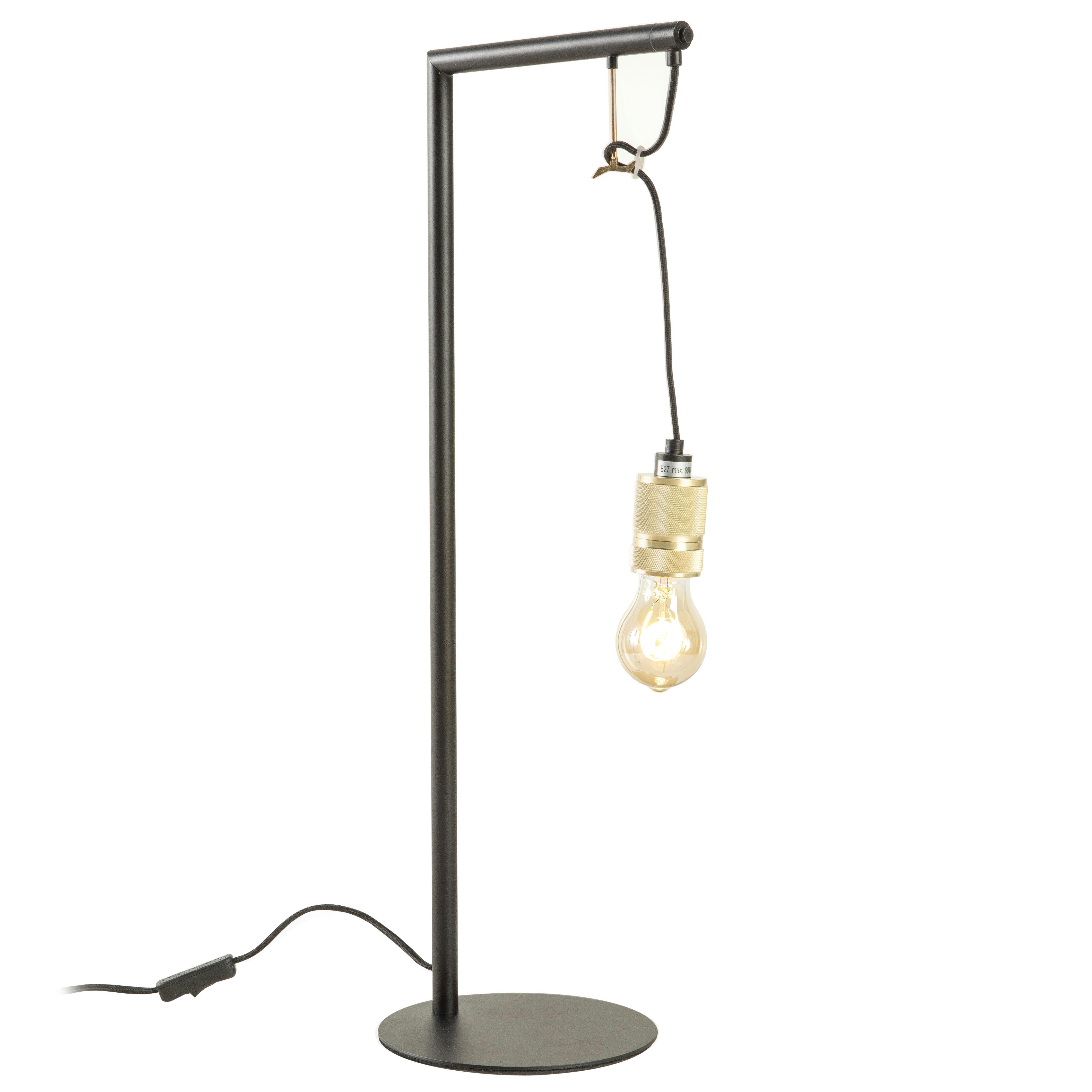 JILOV - Lampe de table en métal noir