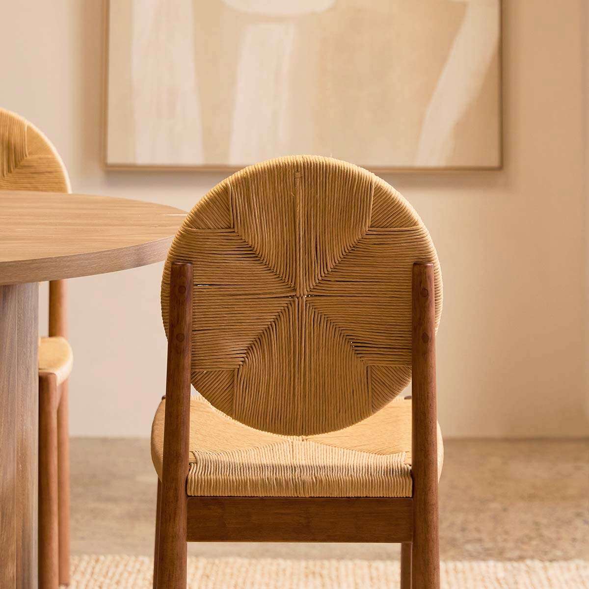 Marbella Woven Dining Chair - Set of Two - Natural