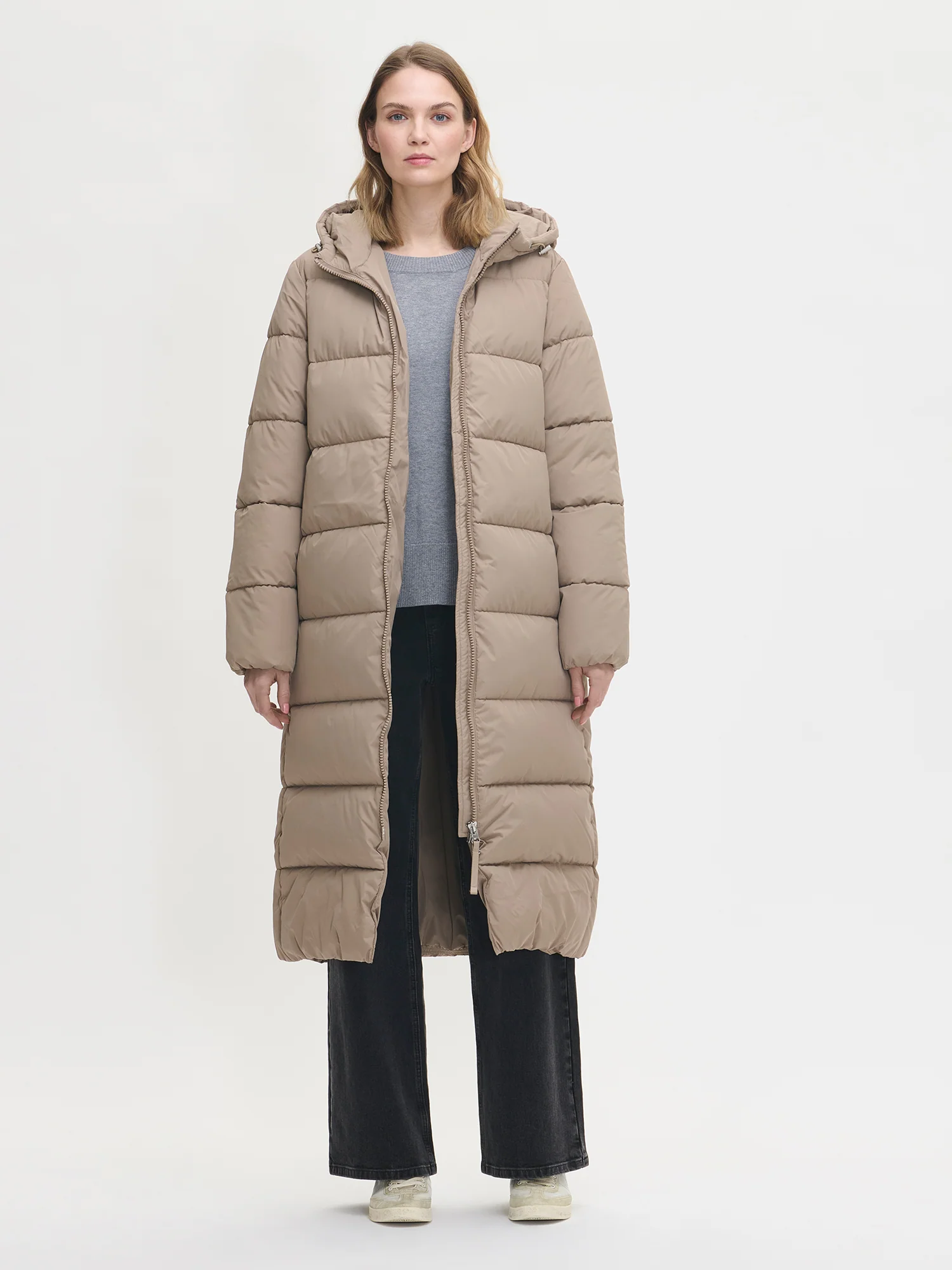 LUMI pitkä toppatakki - beige