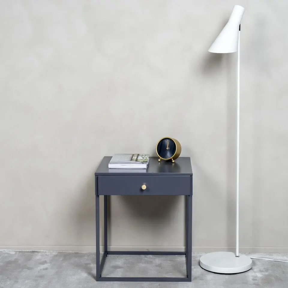 Nachtkastje Grijs Staal - 43x41x50cm - Bakal